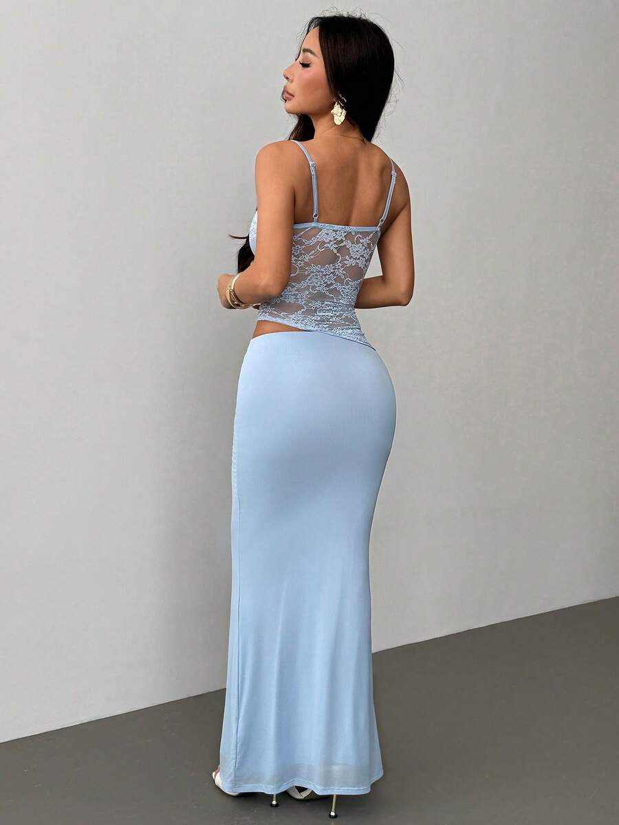 VELISSE - Lace Bodycon Maxi Dress