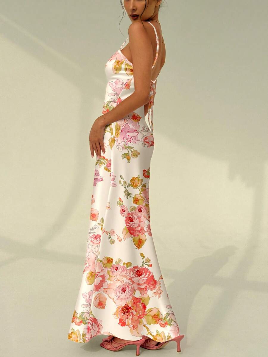 AZURA - Printed Cami Bodycon Maxi Dress