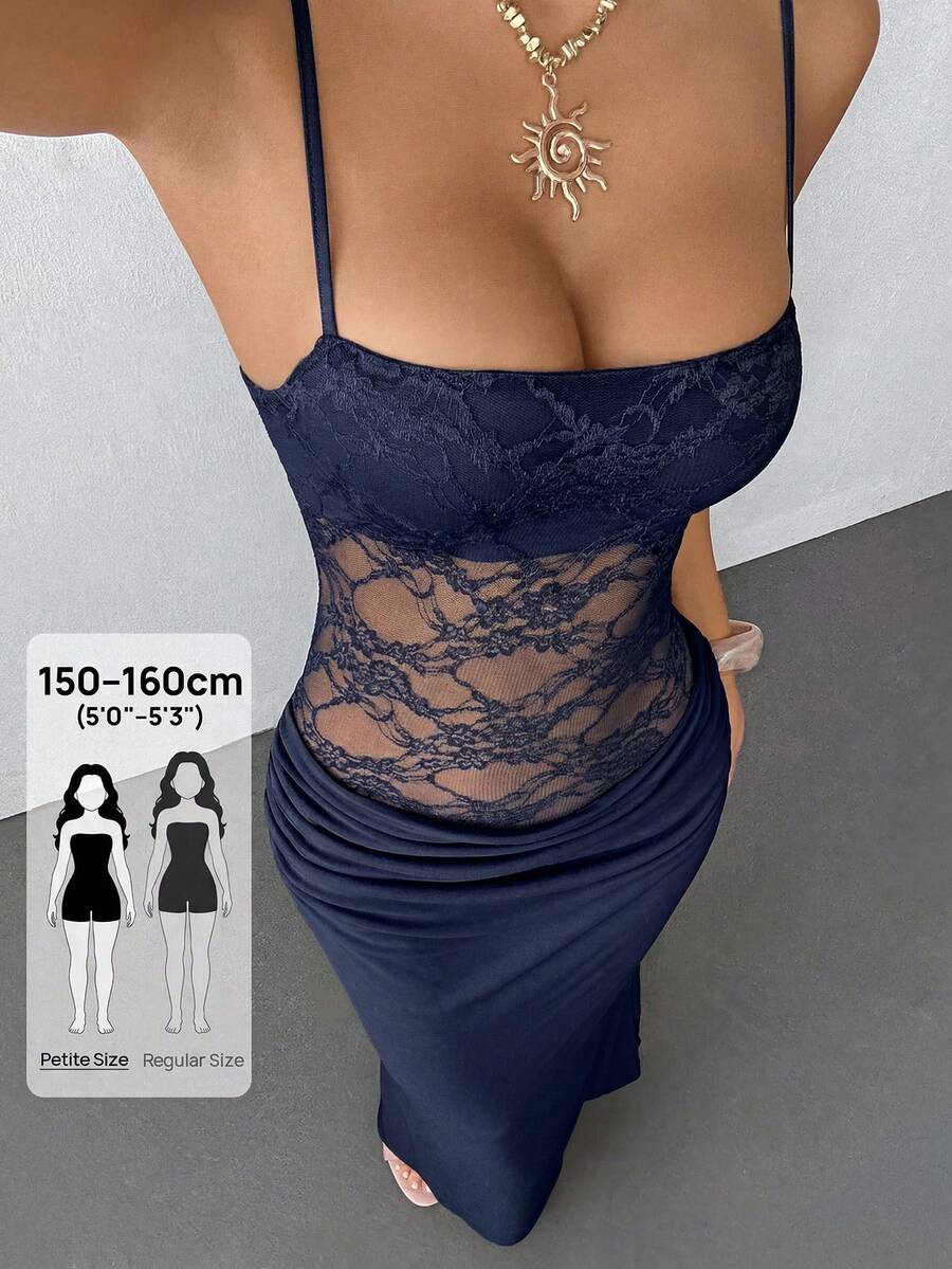 VALE -Lace Cami Bodycon Maxi Dress