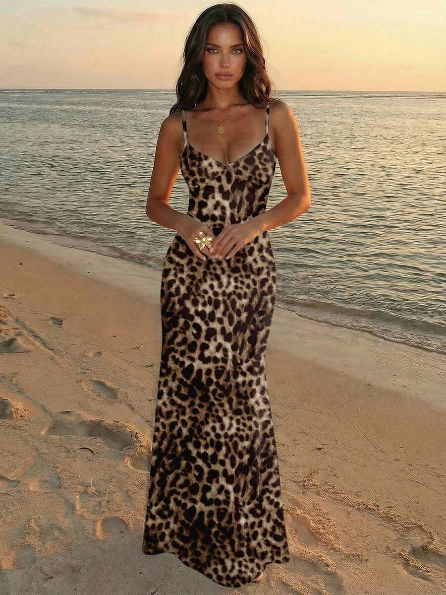 SOLARA - Floral Bodycon Maxi Dress