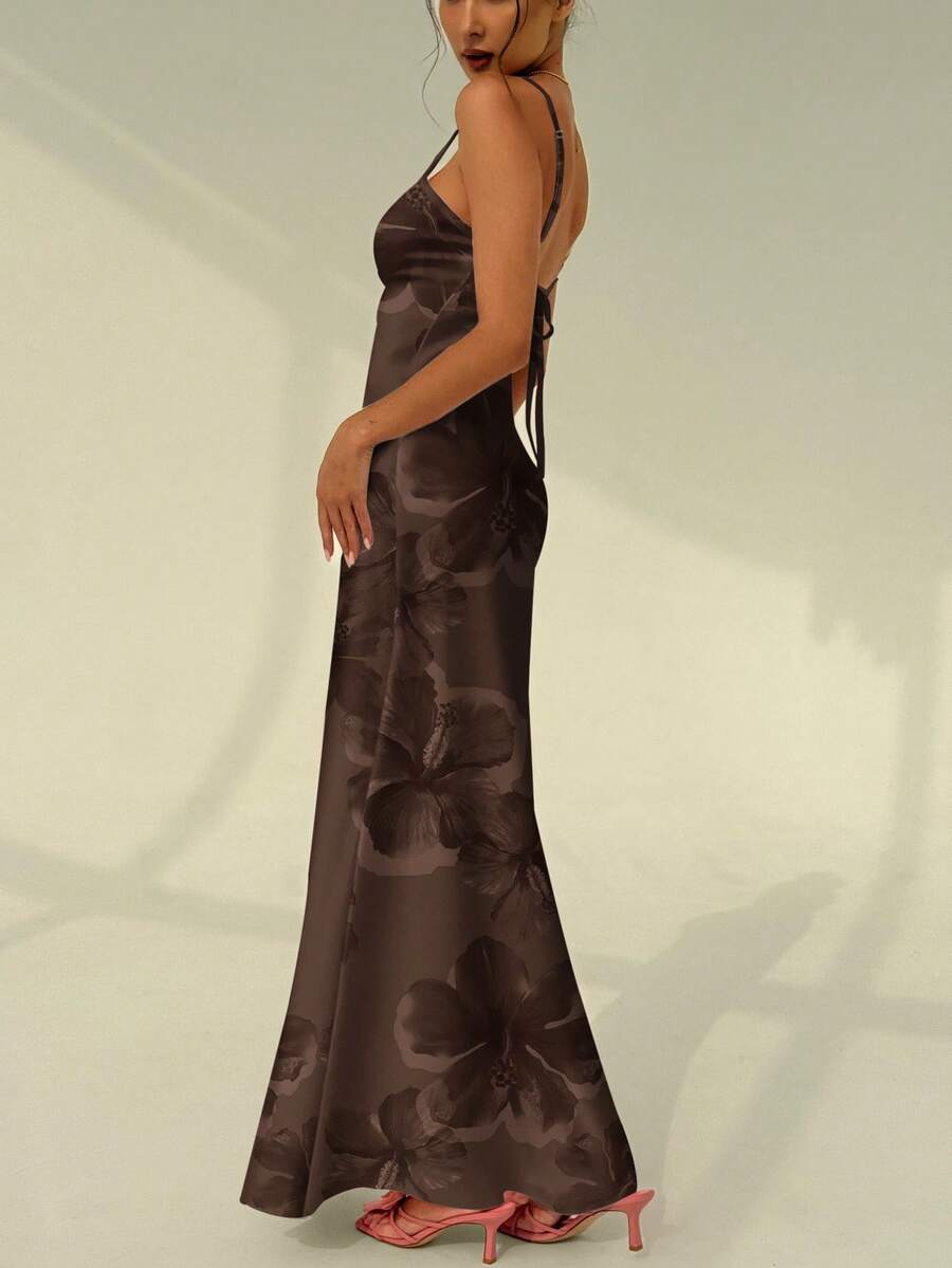 Soléa -Polka Dot Bodycon Maxi Dress
