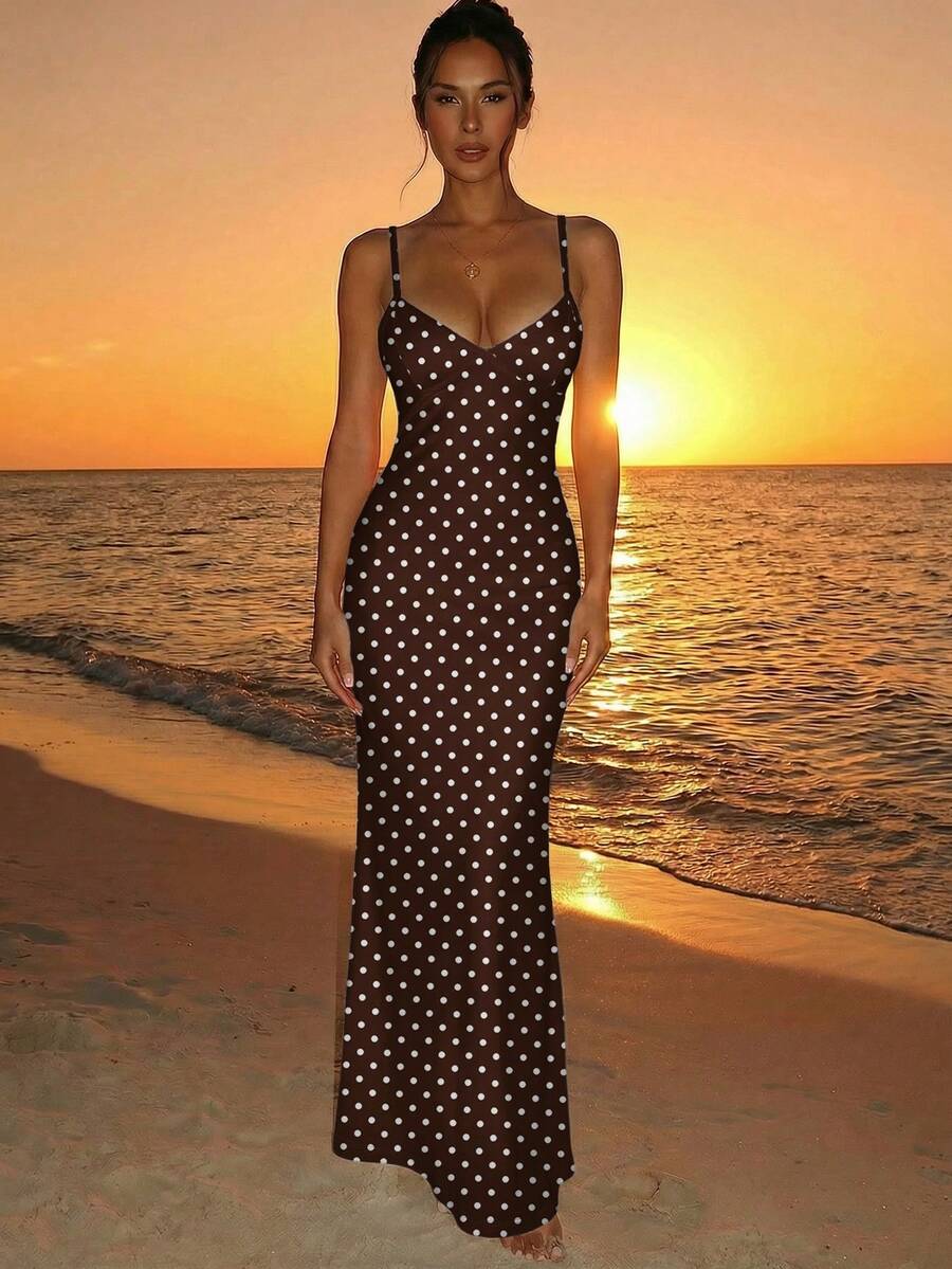 SOLARA - Floral Bodycon Maxi Dress