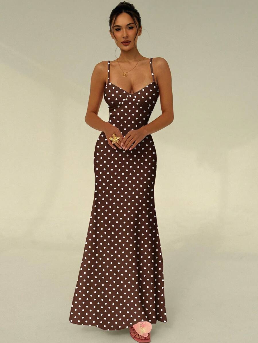 SOLARA - Floral Bodycon Maxi Dress