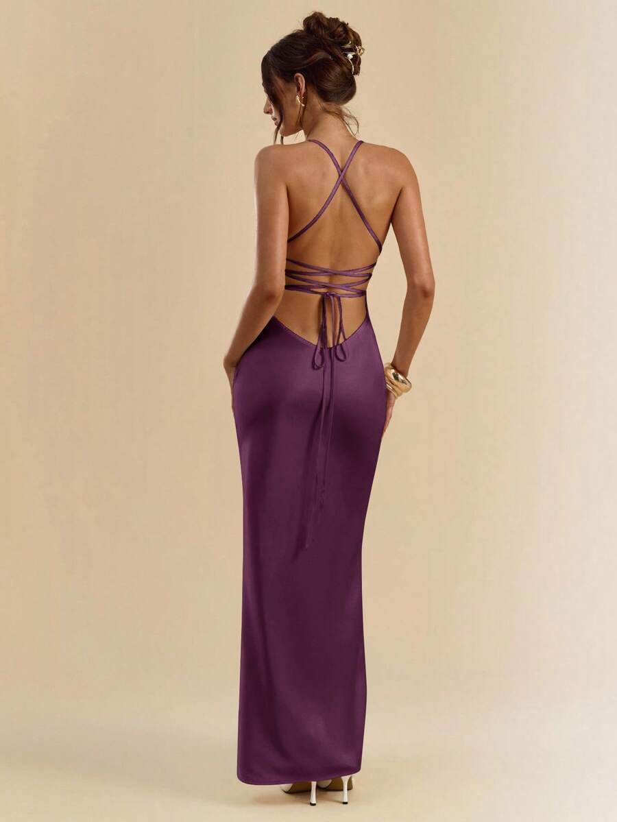 Sélisse – Satin Mermaid Maxi Dress