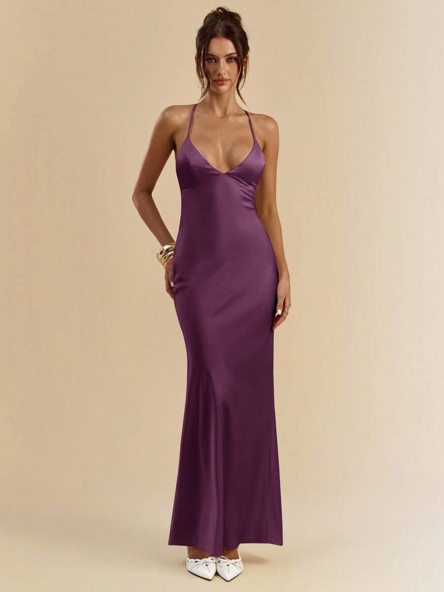 Sélisse – Satin Mermaid Maxi Dress