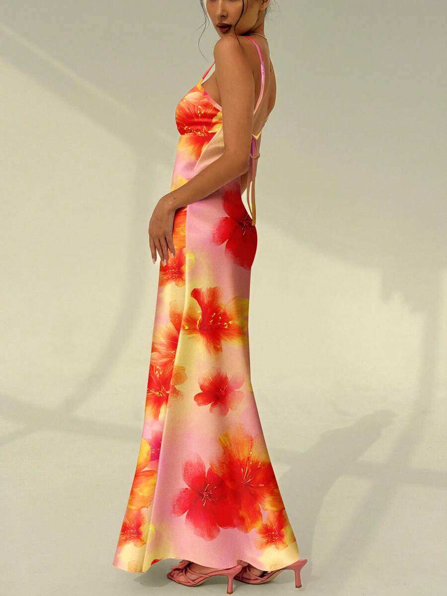 Soléa -Polka Dot Bodycon Maxi Dress