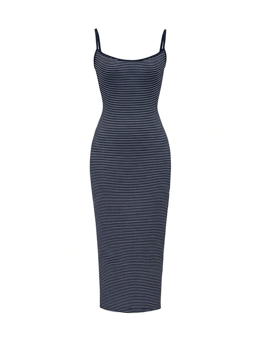LIRÉA - Spaghetti Strap Bodycon Midi Dress