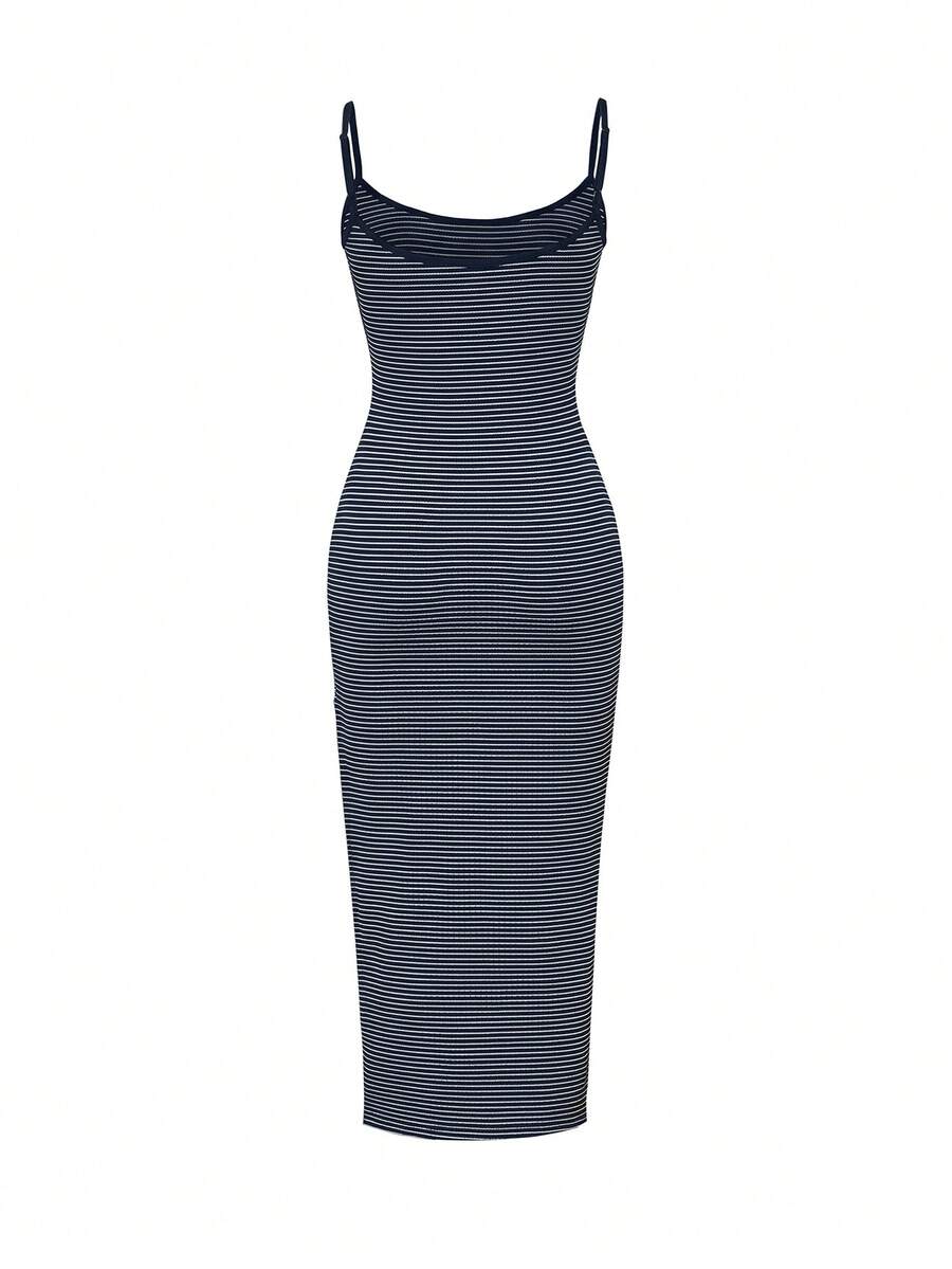 LIRÉA - Spaghetti Strap Bodycon Midi Dress