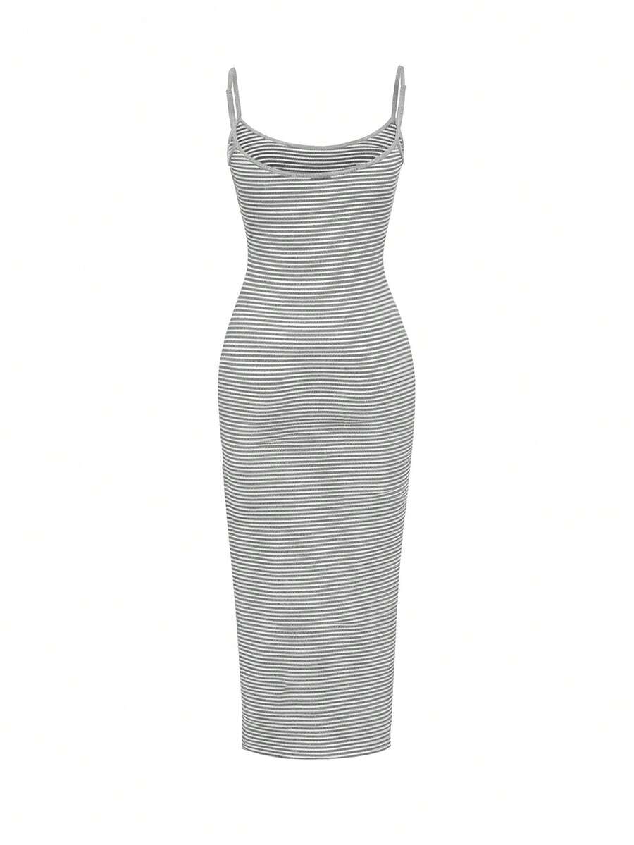 LIRÉA - Spaghetti Strap Bodycon Midi Dress