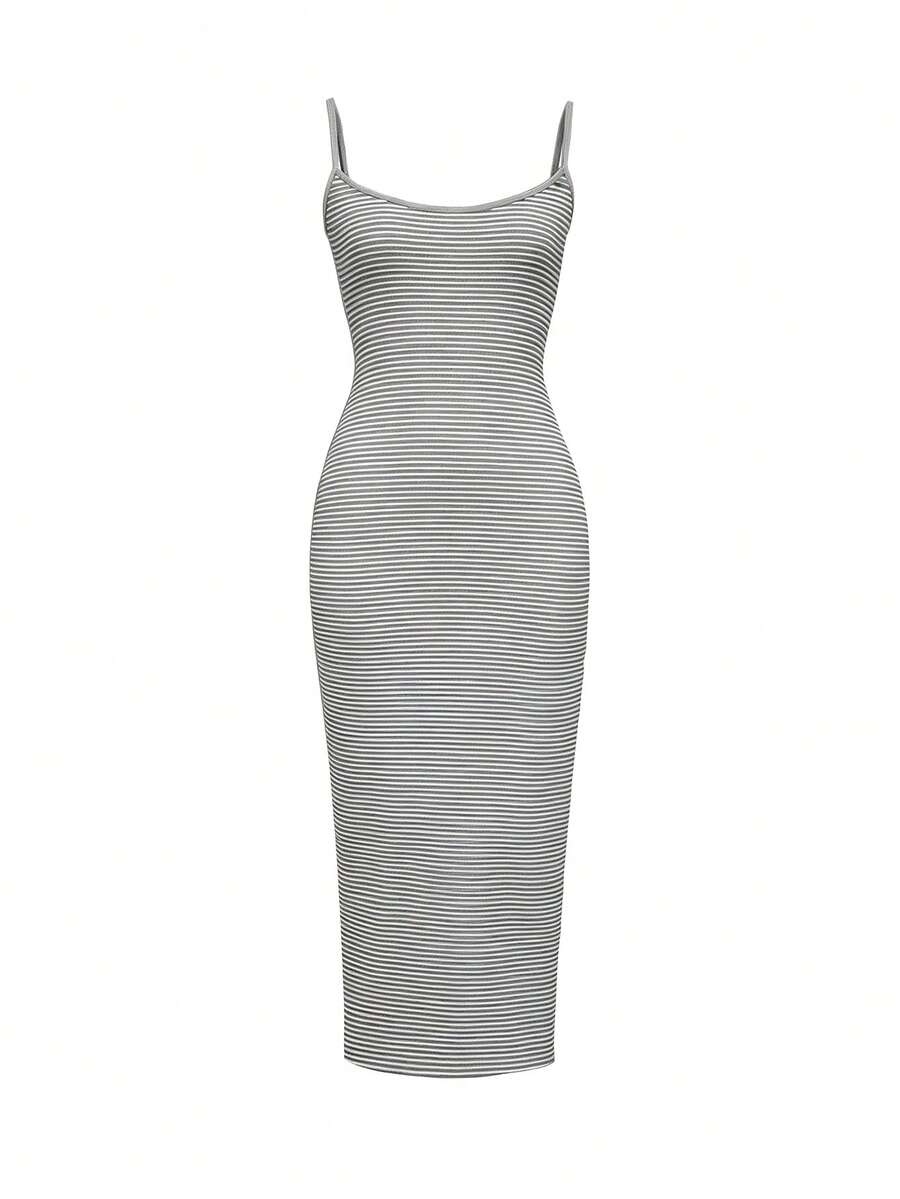 LIRÉA - Spaghetti Strap Bodycon Midi Dress
