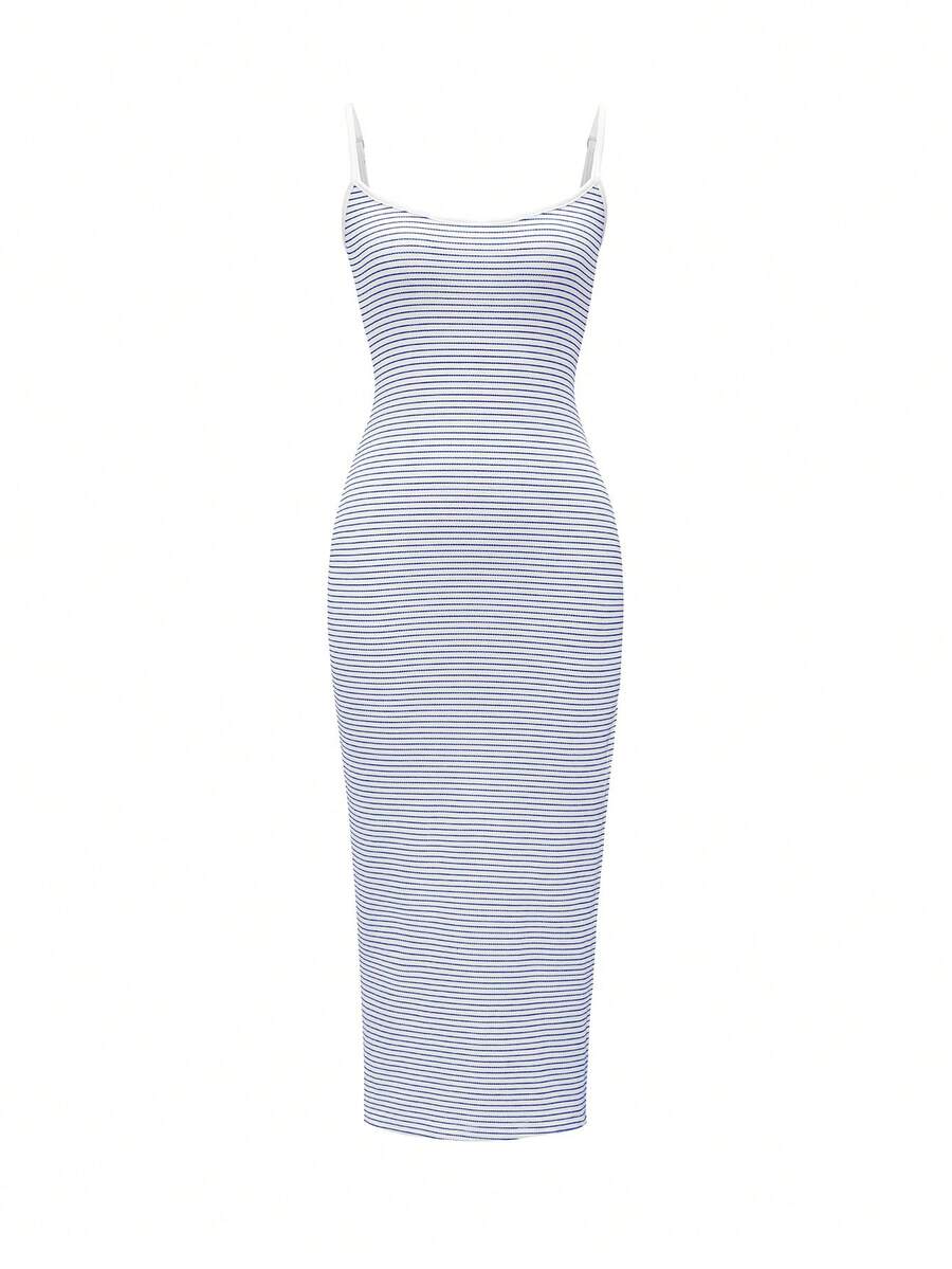 LIRÉA - Spaghetti Strap Bodycon Midi Dress