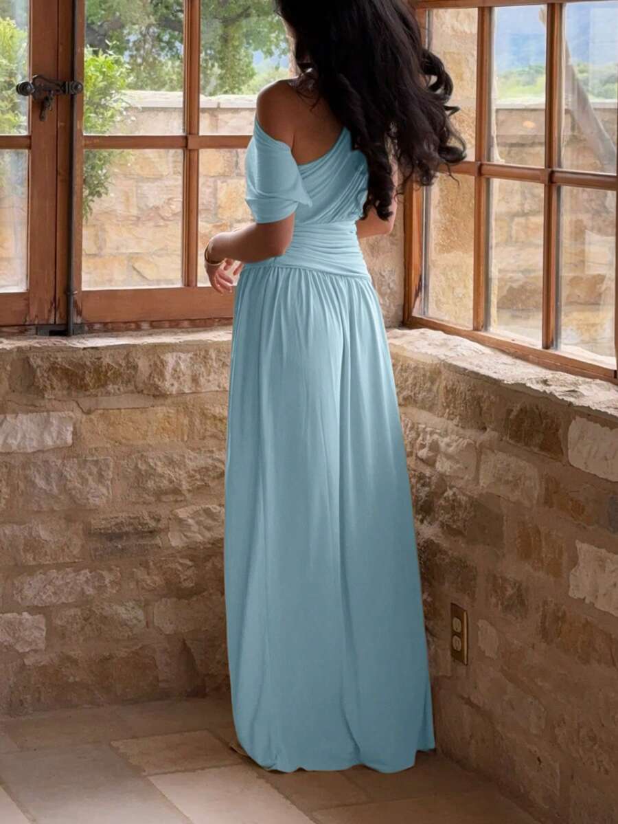 ZÉPHYR — One-Shoulder Ruched Maxi Dress